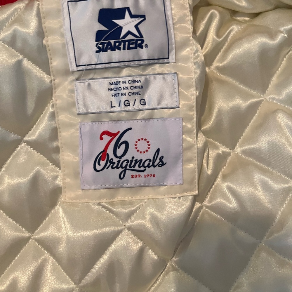 Starter Philly 76ers jacket, men’s size Large - Picture 5 of 10